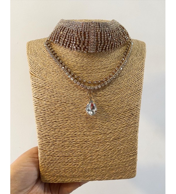 Damla Taşlı 2'li Choker Kolye