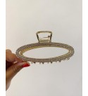 Oval Taşlı Mandal Toka