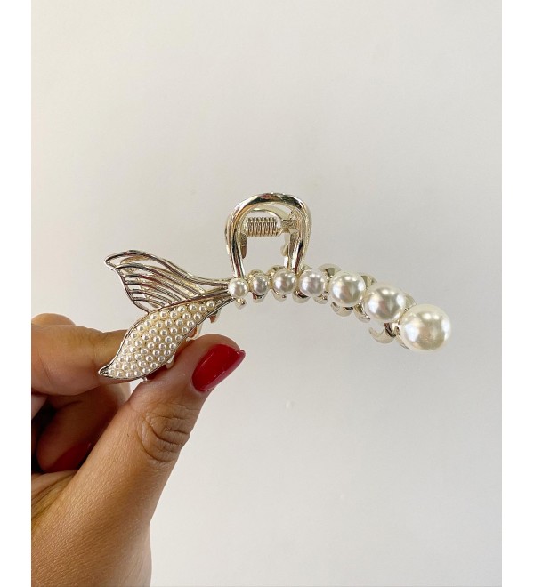 Mermaids Tail İncili Mandal Toka - small