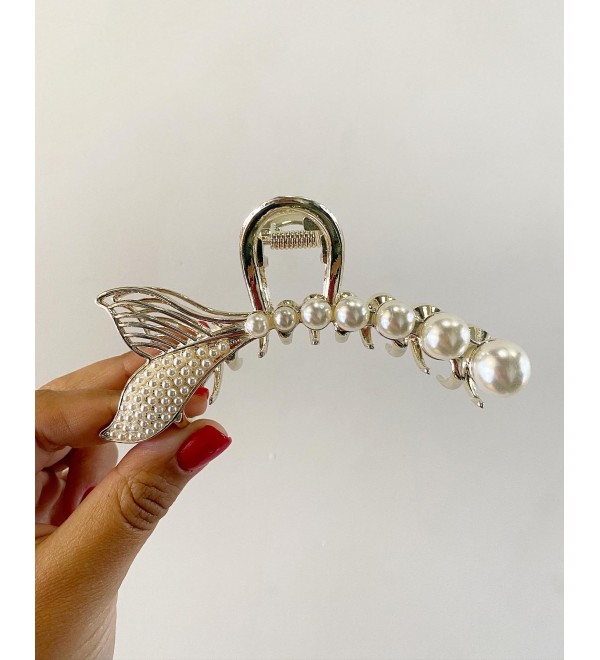 Mermaids Tail İncili Mandal Toka - Big