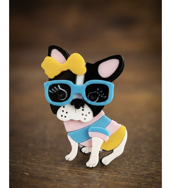 Pleksi Bulldog Broş