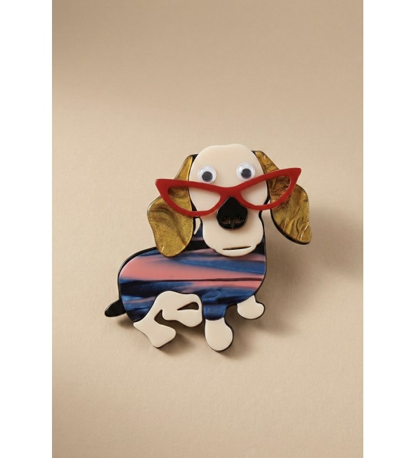 Pleksi Sosis Köpek Broş