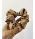 Taş Detay Saten Scrunchie