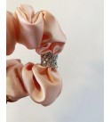 Taş Detay Saten Scrunchie