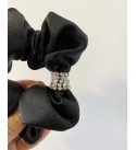 Taş Detay Saten Scrunchie