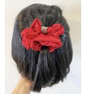 Taş Detay Saten Scrunchie