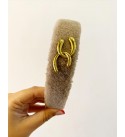 Zincir Detaylı Peluş Taç