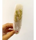 Zincir Detaylı Peluş Taç