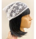 Çiçek İşlemeli Bandana 