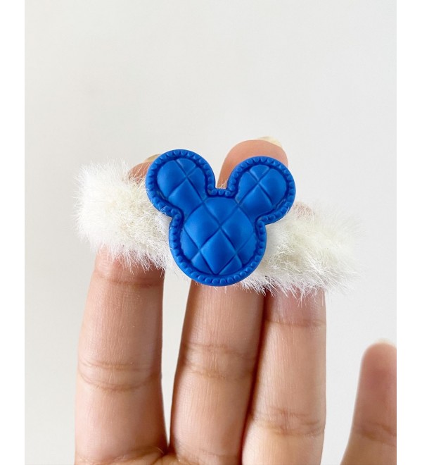 Blue Mickey Yumoş Saç Lastiği